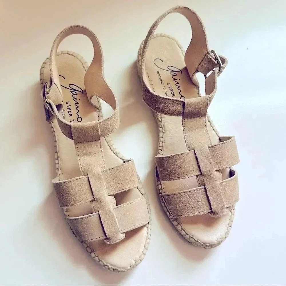 NWOT Gaimo Strappy Wedged Espadrille Sandals